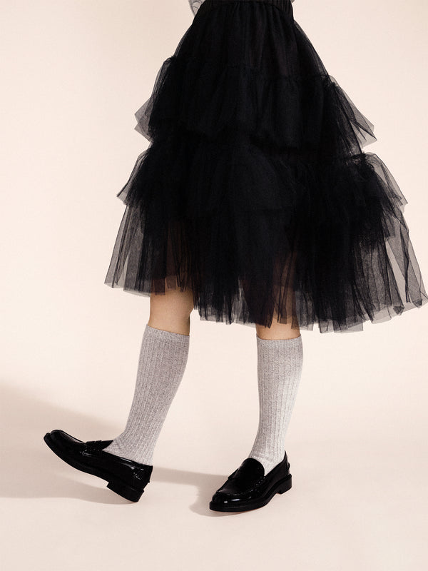 Hansel From Basel Long Reverse Cashmere Rib Knee Hi Mist