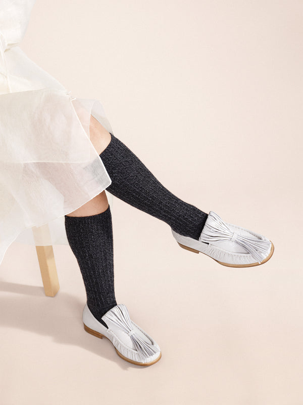 Hansel From Basel Long Reverse Cashmere Rib Knee Hi Mist