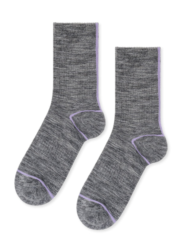 hansel from basel Outline Athletic Wool Crew lavender