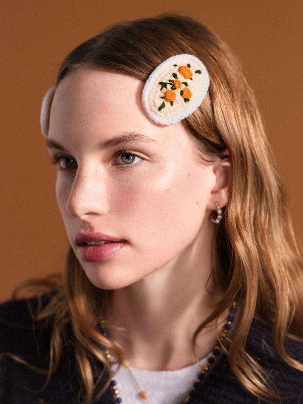 Hansel From Basel Polly Crochet Hair Clips Yellow Multi