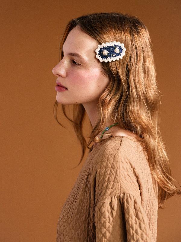 Hansel From Basel Polly Crochet Hair Clips Yellow Multi