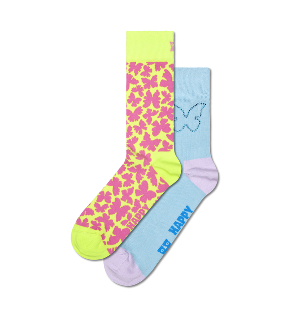 Happy Socks 2-Pack Butterfly And Blue Socks Gift Set