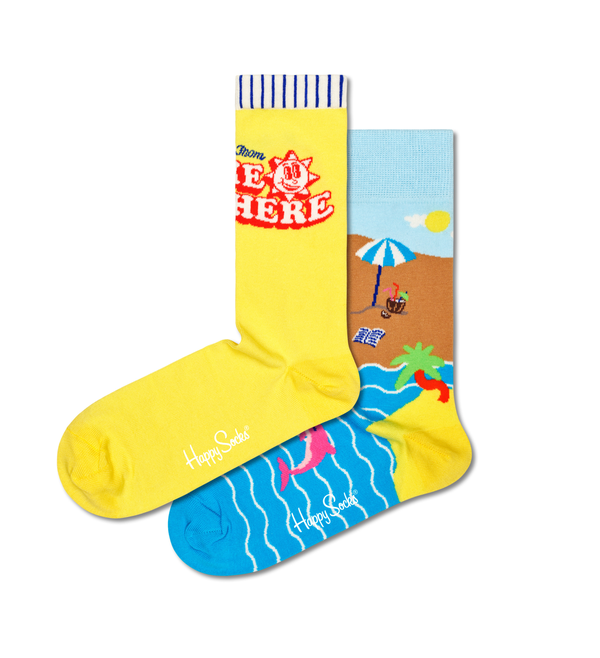 Happy Socks 2-Pack Wish You Were Here Socks Gift Set