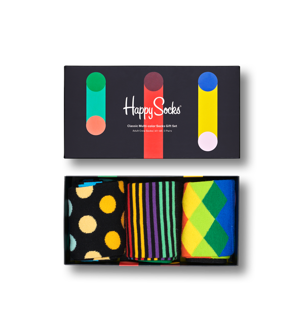happy socks 3-Pack Classic Multi-Color Socks Gift Set