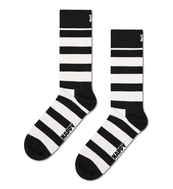 Happy Socks 4-Pack Classic Black & White Socks Gift Set
