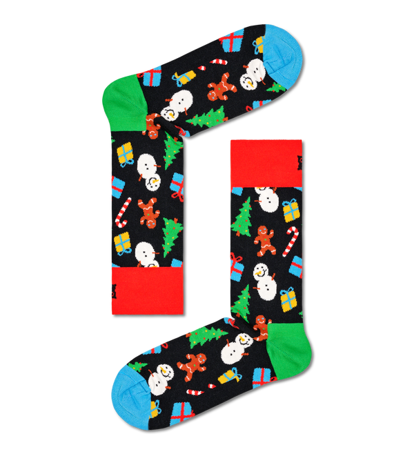 Happy Socks 4-Pack Gingerbread House Socks Gift Set