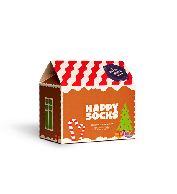 happy socks 4-Pack Gingerbread House Socks Gift Set