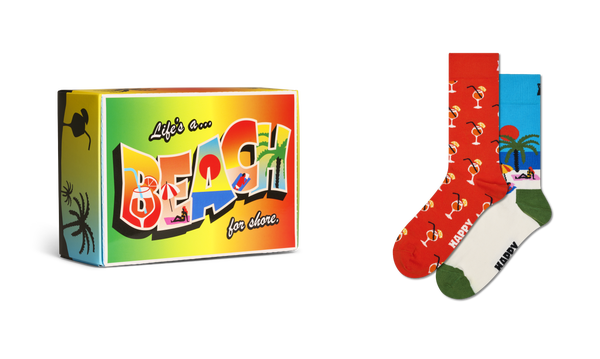Happy Socks 2-Pack Beach Life Socks Gift Set