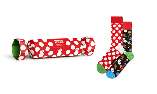 Happy Socks 2-Pack Big Dot Snowman Socks Gift Set