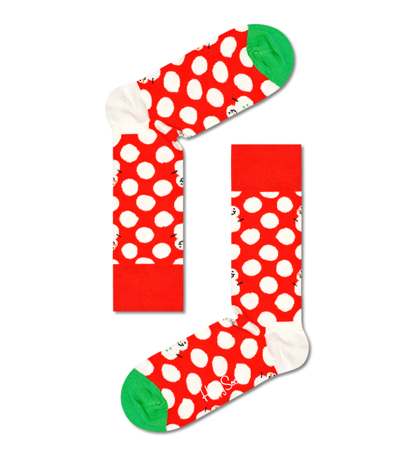 Happy Socks 2-Pack Big Dot Snowman Socks Gift Set