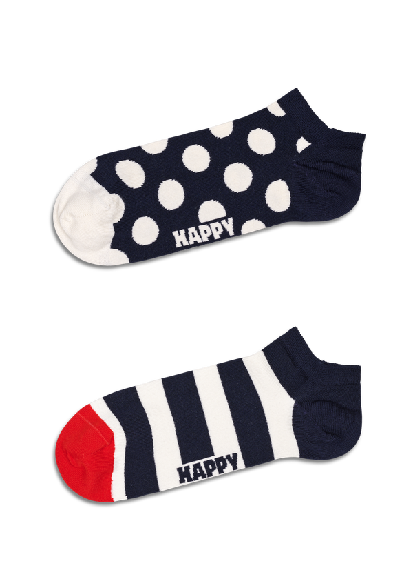 happy socks 2-Pack Big Dot Stripe Low Socks