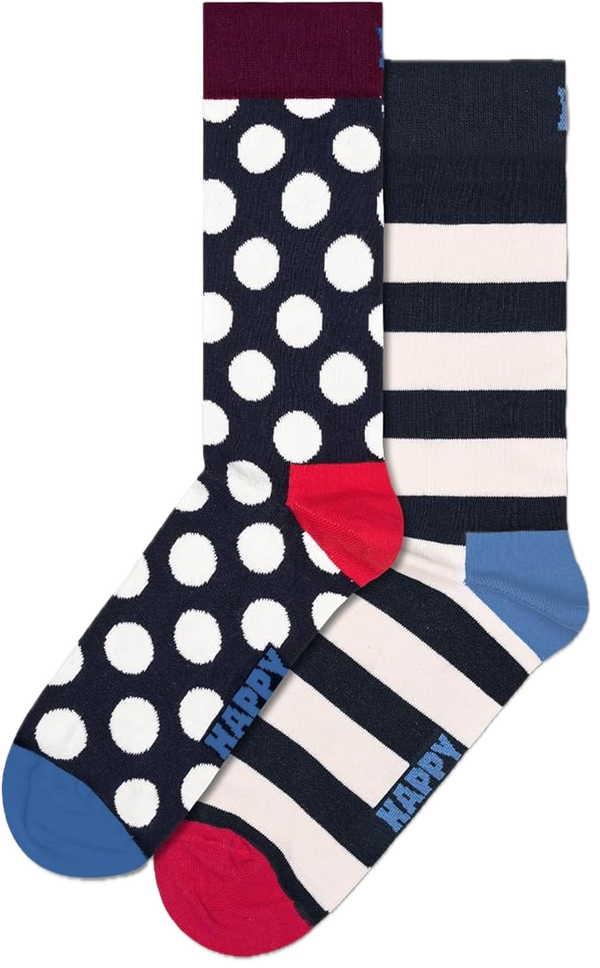 Happy Socks 2-Pack Dark Blue Mix Socks Gift Set