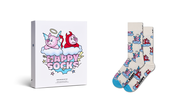Happy Socks 2-Pack Good Bad Pig Socks Gift Set