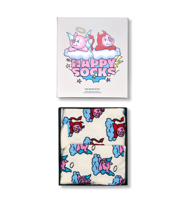 happy socks 2-Pack Good Bad Pig Socks Gift Set