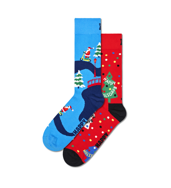 Happy Socks 2-Pack Happy Holidays Socks Gift Set
