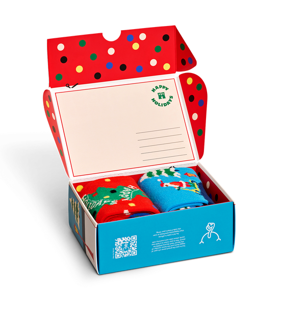 happy socks 2-Pack Happy Holidays Socks Gift Set