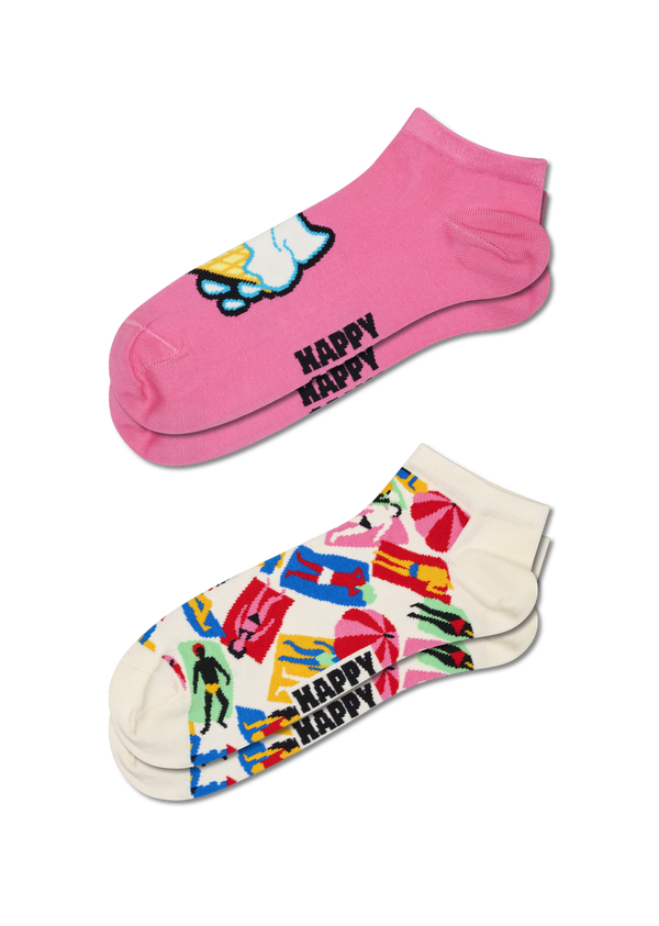 happy socks 2-Pack Ice Cream & Lazy Day Low Socks