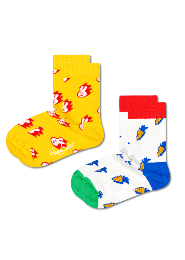 happy socks 2-Pack Kids Bunny & Carrot Socks