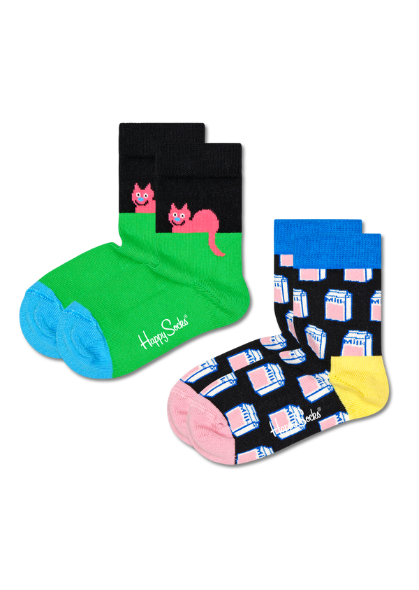 happy socks 2-Pack Kids Cat Sock