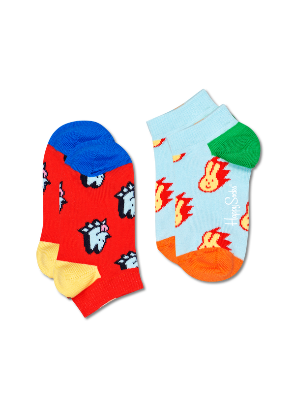 happy socks 2-Pack Kids Dog & Bunny Low Socks