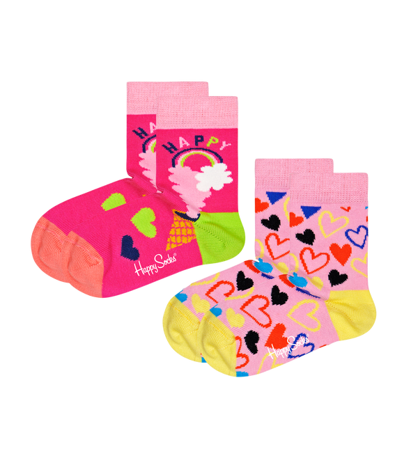 happy socks 2-Pack Kids Happy Love Socks