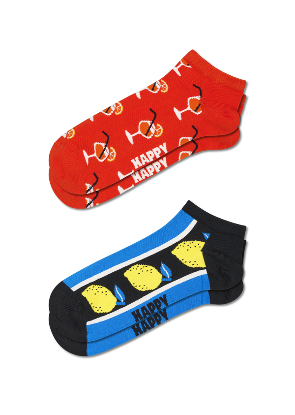 happy socks 2-Pack Orange Spritz & Lemon Low Socks
