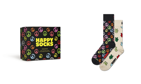 Happy Socks 2-Pack Peace Socks Gift Set