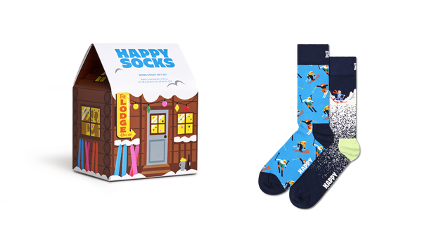 Happy Socks 2-Pack Skiing Chalet Socks Gift Set