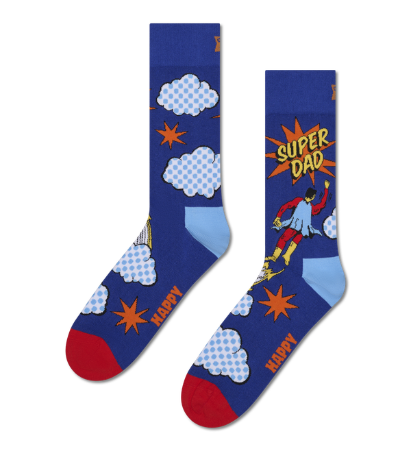 Happy Socks 2-Pack Super Dad Socks Gift Set