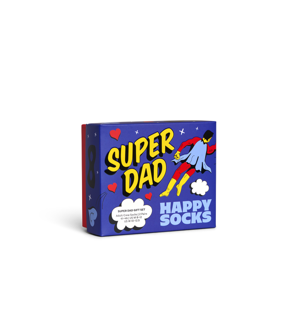 Happy Socks 2-Pack Super Dad Socks Gift Set