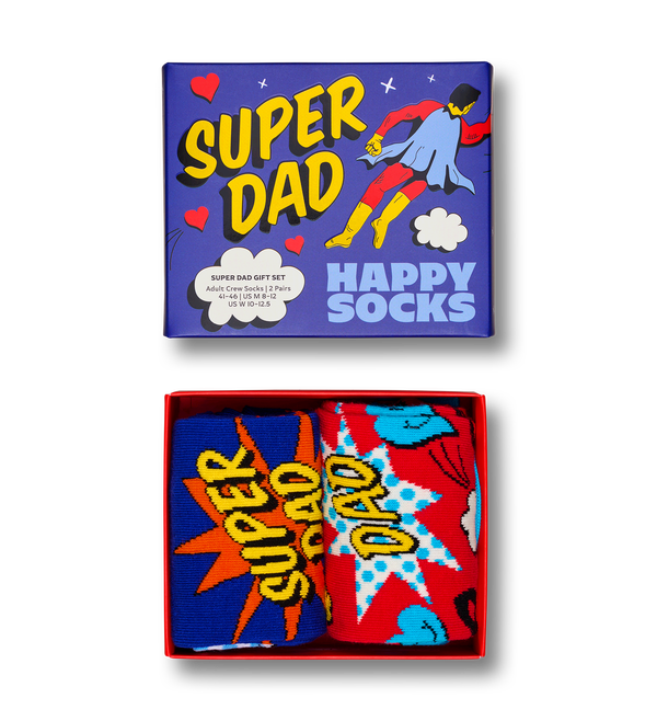 happy socks 2-Pack Super Dad Socks Gift Set