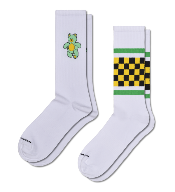 happy socks 2-Pack Teddy Bear Sneaker Socks