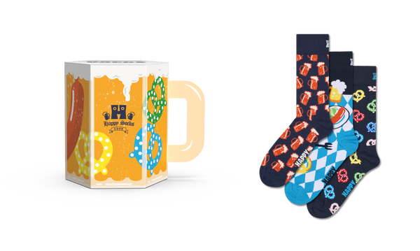 Happy Socks 3-Pack Beer Glass Socks Gift Set