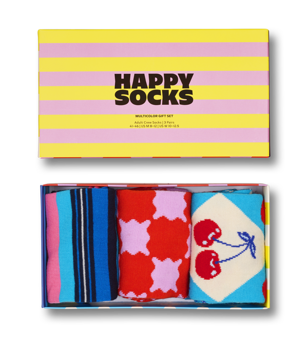 happy socks 3-Pack Checks and Stripes Gift Set