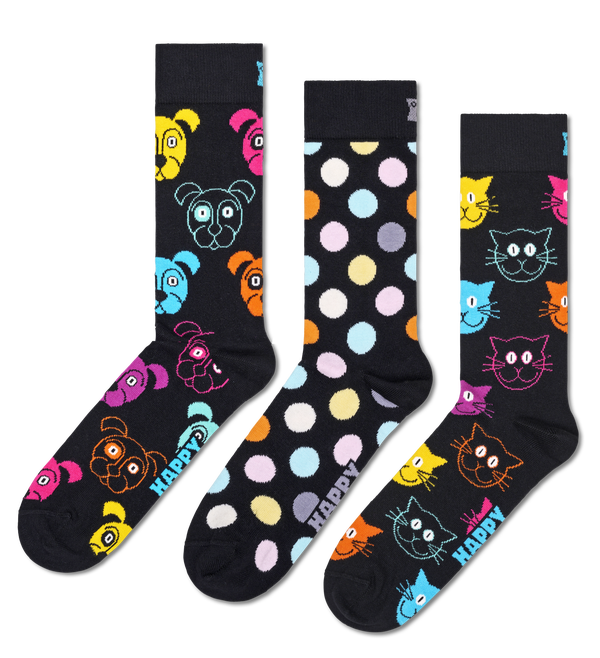 happy socks 3-Pack Classic Dog Socks