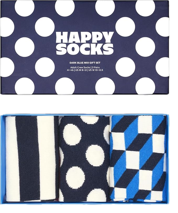 happy socks 3-Pack Dark Blue Mix Socks Gift Set