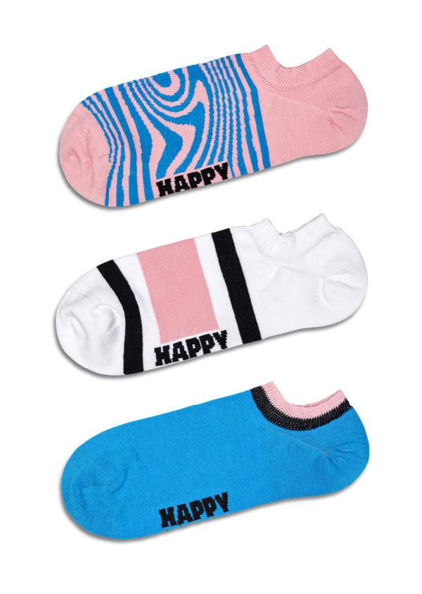 happy socks 3-Pack Dizzy No Show Socks