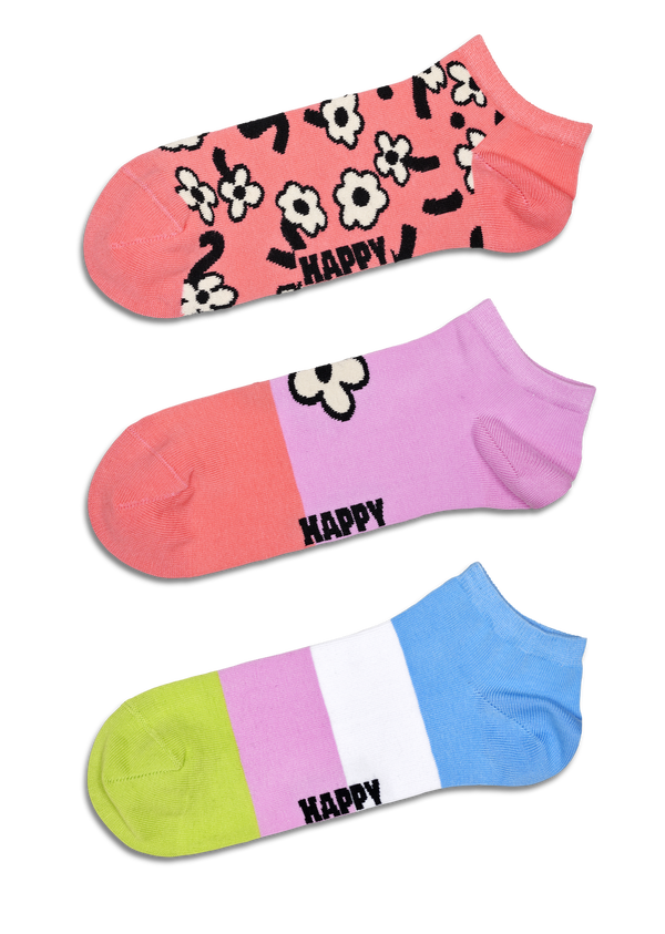 happy socks 3-Pack Flower Low Socks