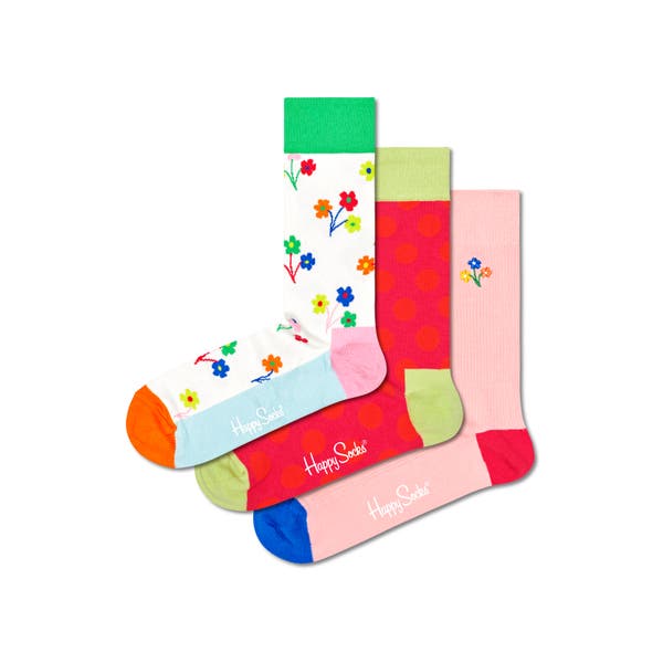 Happy Socks 3-Pack Flower Socks Gift Set