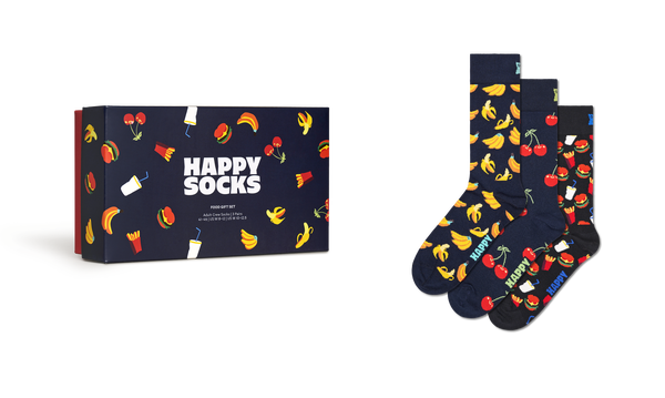 Happy Socks 3-Pack Food Socks Gift Set
