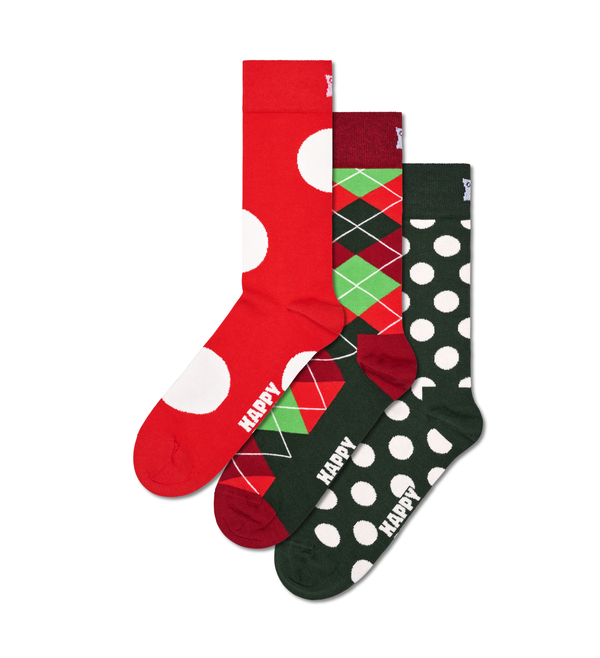 Happy Socks 3-Pack Holiday Classics Socks Gift Set
