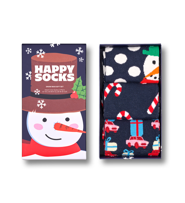 happy socks 3-Pack Holiday Navy Socks Gift Set