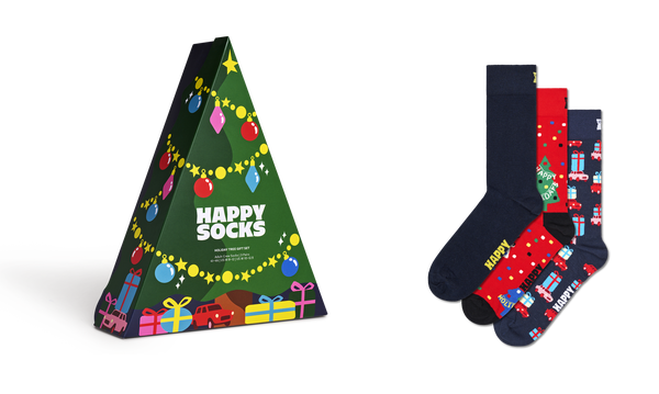 Happy Socks 3-Pack Holiday Tree Socks Gift Set