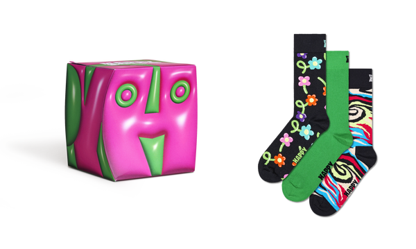 Happy Socks 3-Pack Hyper Cube Socks Gift Set
