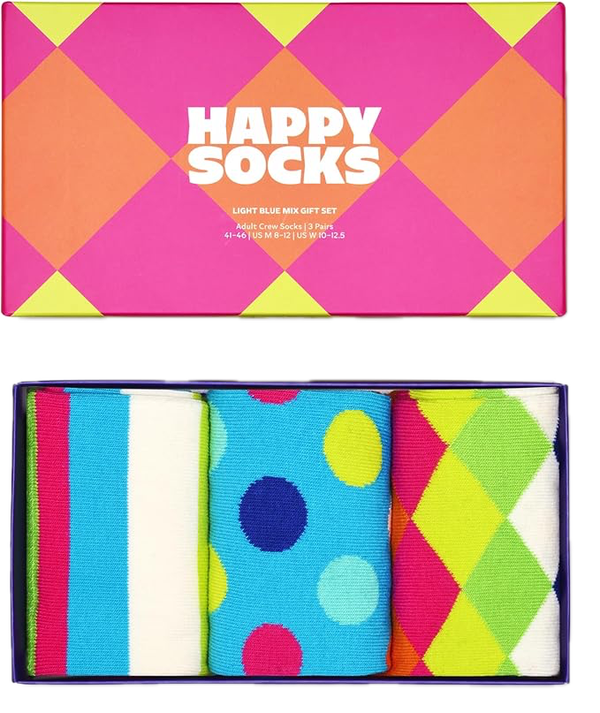 happy socks 3-Pack Light Blue Mix Socks Gift Set