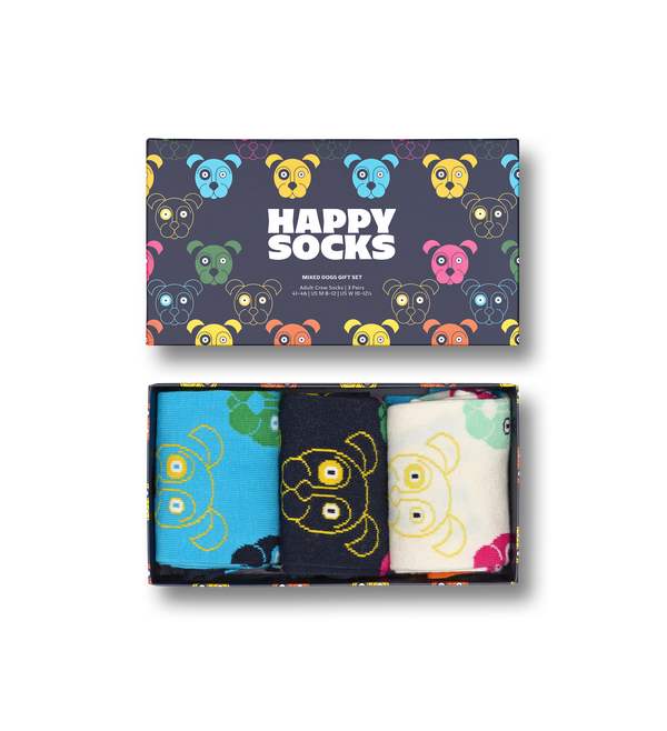 happy socks 3-Pack Mixed Dog Socks Gift Set