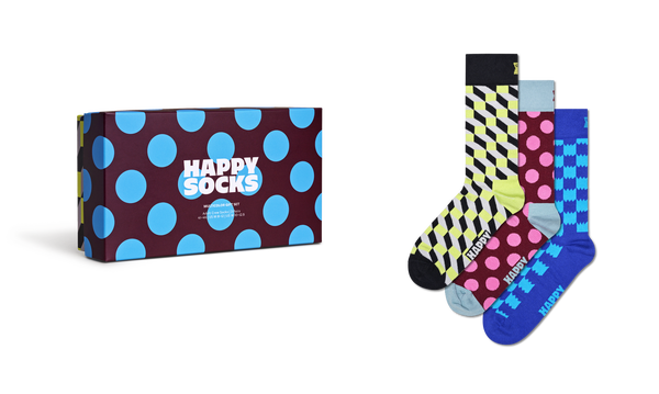 Happy Socks 3-Pack Multicolor Socks Gift Set