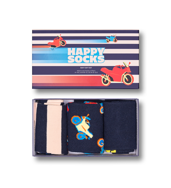happy socks 3-Pack Navy Socks Gift Set