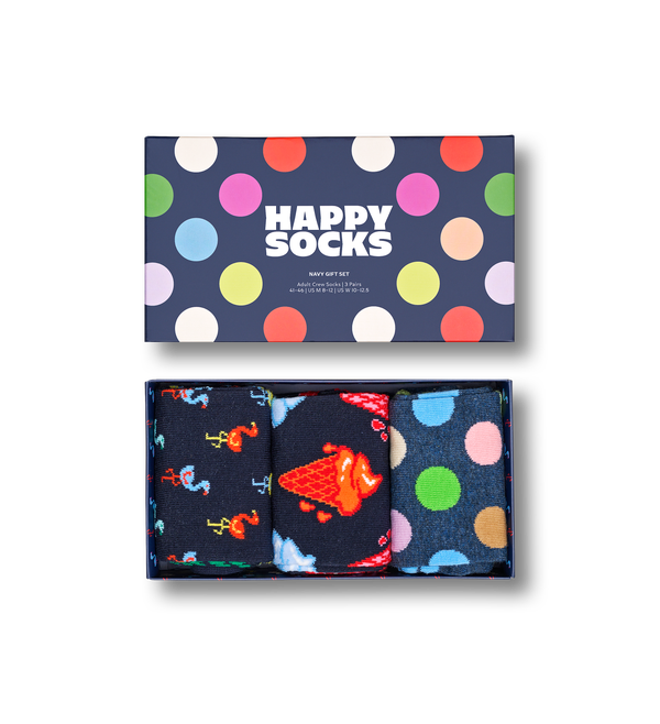 happy socks 3-Pack Navy Socks Gift Set