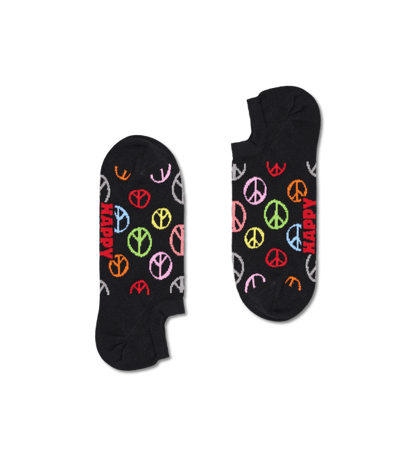 Happy Socks 3-Pack Peace Sign No Show Socks